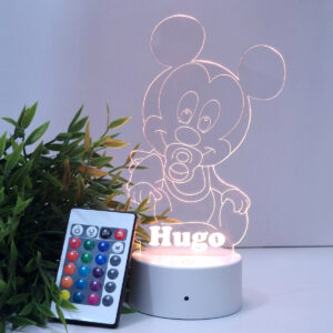 Lámpara personalizada LED regalo niño ratón